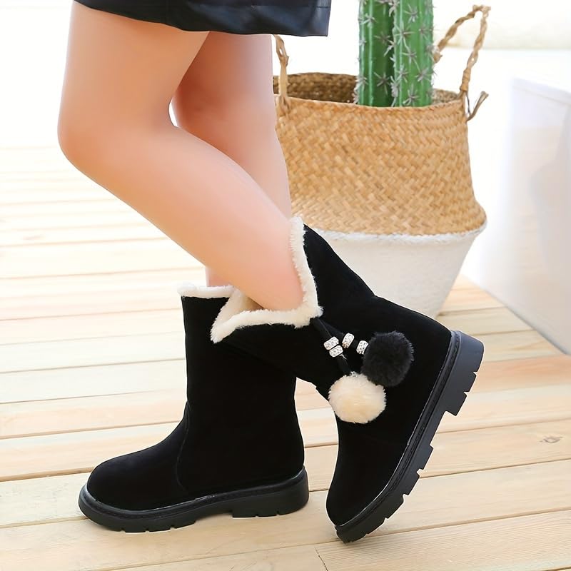 Cozy & Cute Girls' Winter Snow Boots - Warm, Non-Slip, Fleece-Lined Casual Shoes for Outdoor Fun3