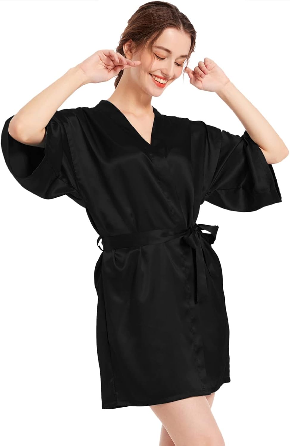 PENGEE Women's Birthday Robes Queen Squad Silky Kimono Nightgown Spa Bathrobes Sleepover Party Dressing Gown - Image 4