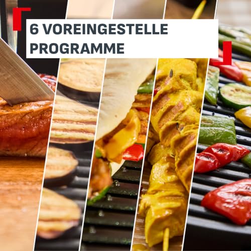 Tefal OptiGrill+ Kontaktgrill, 6 Programme, Garstufenanzeige, abnehmbare Platten, manueller Modus… – Ansicht 6