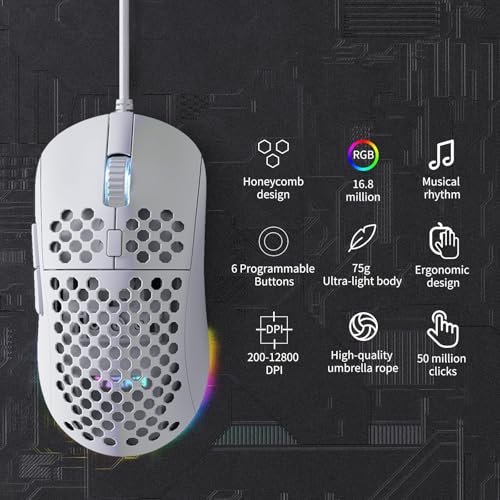 Image of TMKB Falcon M1SE Ultralight Honeycomb Gaming Mouse and T61SE 60% Mechanical Gaming Keyboard Combo