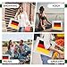 lootpe German Flag Print Tote Bag, Personalized Present Bag, Canvas Beach Travel Bag, Shopping Bags, Gift For Women Mom