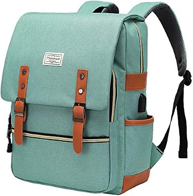 Modoker Eco-Friendly Vintage Laptop Backpack for Women Men