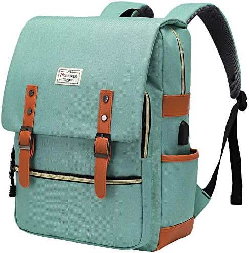 Modoker Eco-Friendly Vintage Laptop Backpack for Women Men