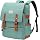 Modoker Eco-Friendly Vintage Laptop Backpack for Women Men,Travel Backpacks with USB Charging Port Fashion Backpacks for Working Women Fits 15.6Inch Notebook, Green
