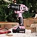 WORKPRO Pink Cordless 20V Lithium-ion Drill Driver Set+WORKPRO 16 oz Claw Hammer