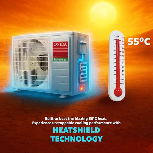 Image of ONIDA 1.5 Ton 3 Star, New Star Rated, Inverter Split AC (Copper, Convertible 5-in-1, Fast Cooling at 55 C, Deep Frost Clean, Turbo Flush Technology, IR193OMSE,White)