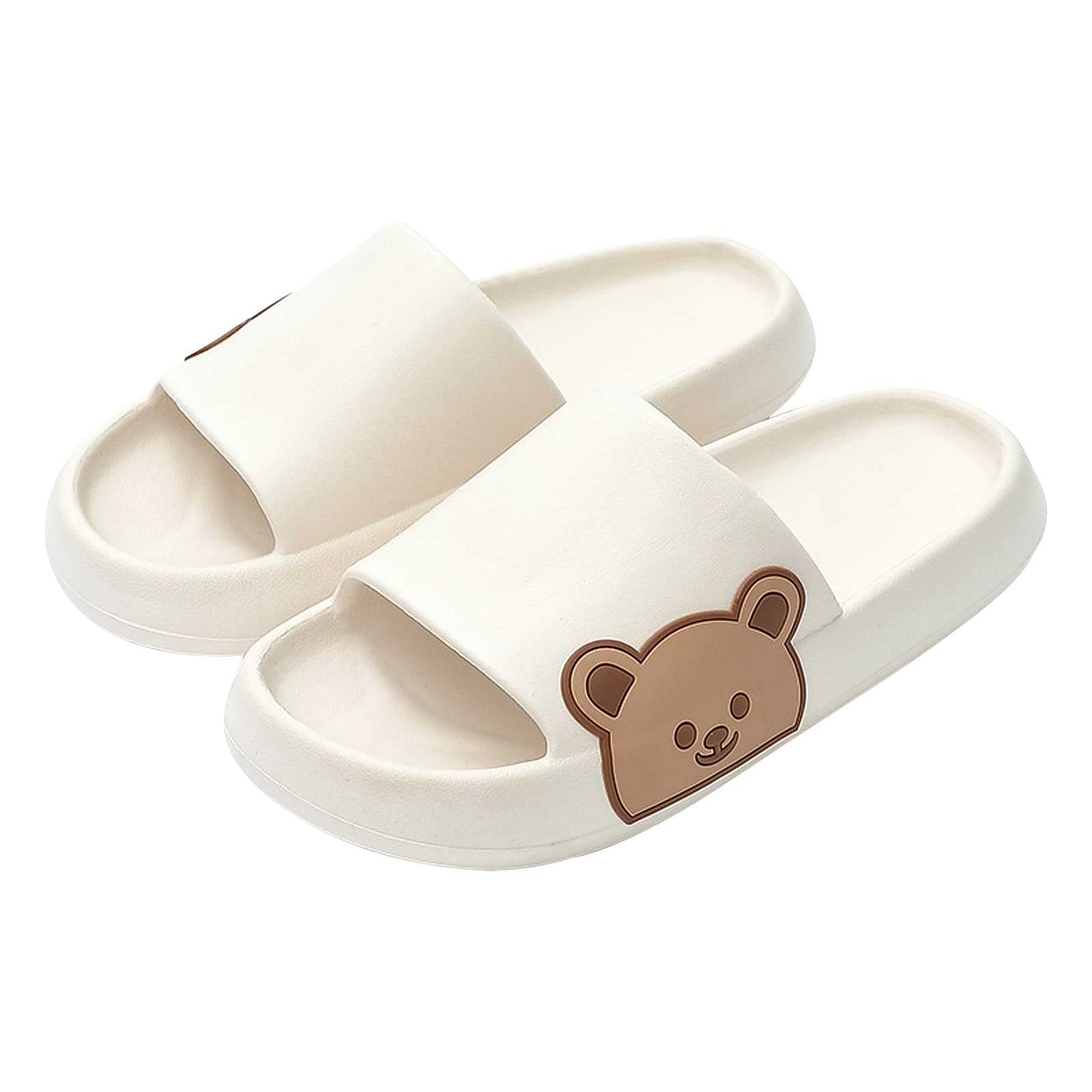 NIBESSER Chanclas Verano Mujer Hombre Chanclas con Oso Comodas con Suela Gruesa Zapatillas Piscina Playa Antiscivolo Pantuflas de Casa Originales Divertidas Lindas