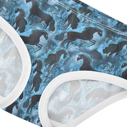 Little Girls' Soft Cotton Underwear Kids Breathable Comfort Horses Panties Briefs Toddler Undies4