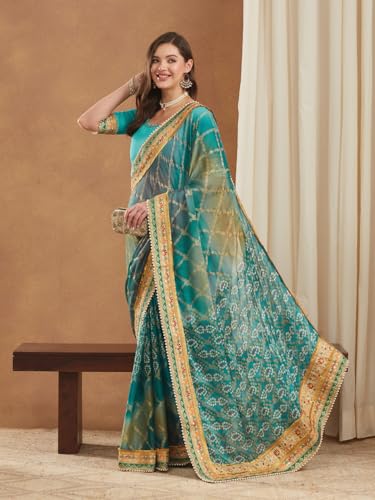 Image of Women's Banarasi Silk With Jacquard Print Saree With Blouse