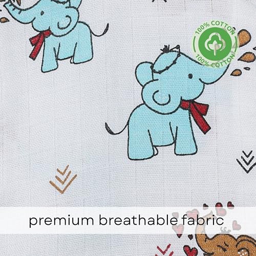 Image of The Boo Boo Club Kids 100% Cotton Muslin Printed V Neck Long Sleeve TopBottom Set | Night Suit for Baby Girl and Boy