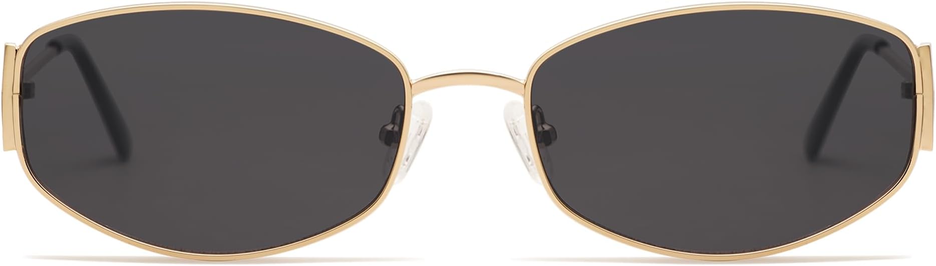 AppassalRetro Oval Sunglasses For Women Men Hexagonal Rectangle Metal Frame Sun Glasses AP3625