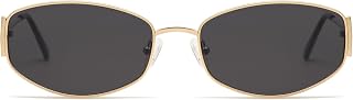 Appassal Retro Oval Sunglasses For Women Men Hexagonal Rectangle Metal Frame Sun Glasses AP3625 Price In India