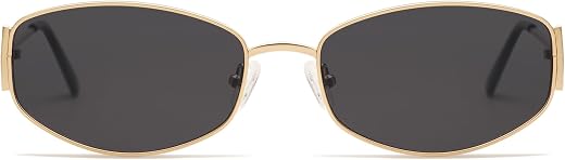 Appassal Retro Oval Sunglasses For Women Men Hexagonal Rectangle Metal Frame Sun Glasses AP3625