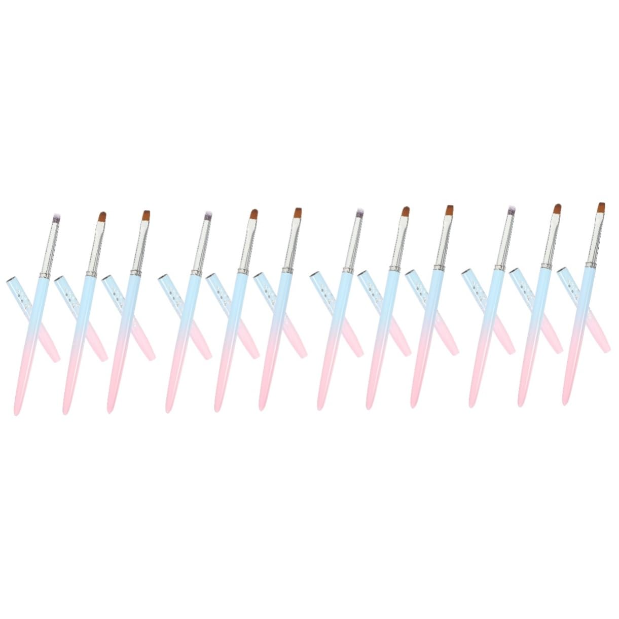 Beavorty 4 Set Di Pennelli Per Nail Art Strumenti Per Nail Art Pennelli Per Manicure Per Nail Art Design Salone Uso Personale 3 Pezzi*4