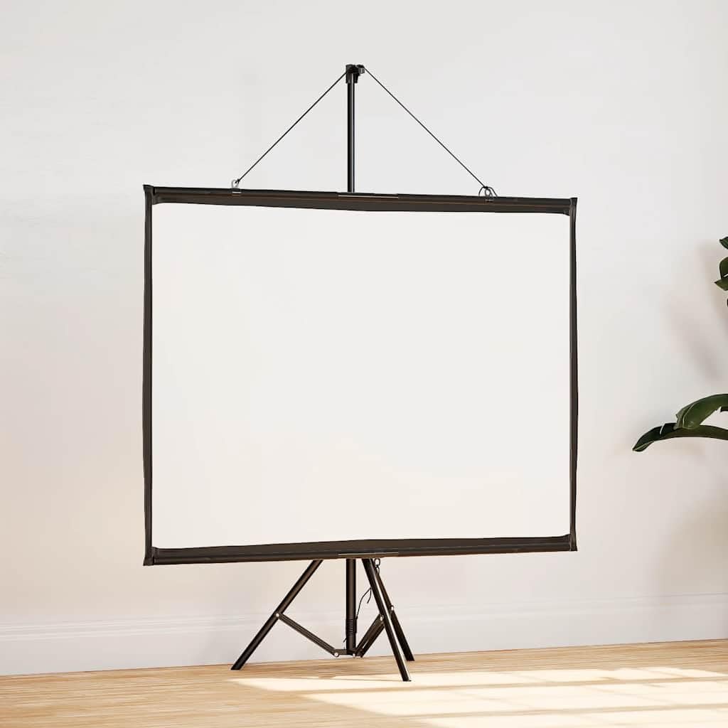 Écran de projection portable avec trépied 50" 4:3 pour home cinéma, présentations de bureau, salle de conférence, hauteur réglable, blanc mat