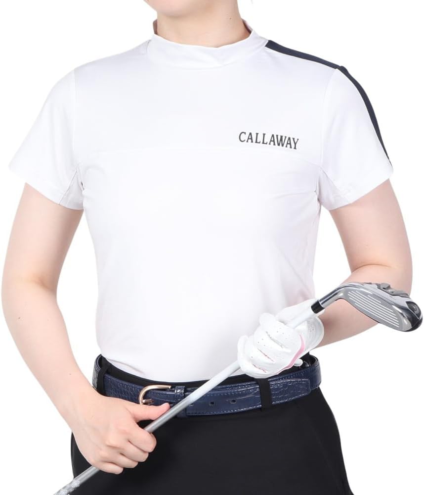 Amazon.co.jp: [キャロウェイ] レディース 半袖 モックネック