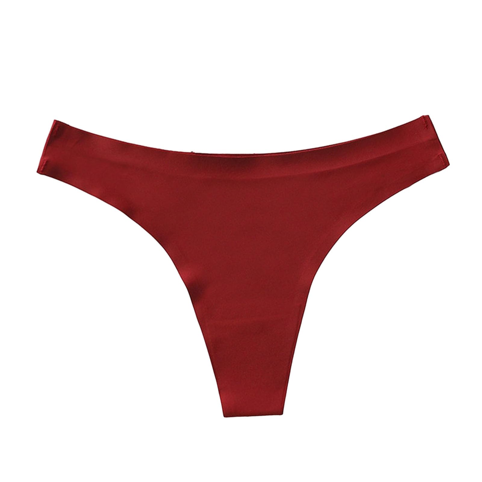 Ultra-thin Women Thongs Thong Underwear Solid Color Seamless for Comfortable Breathable Panties Ice Silk Low-rise Briefs