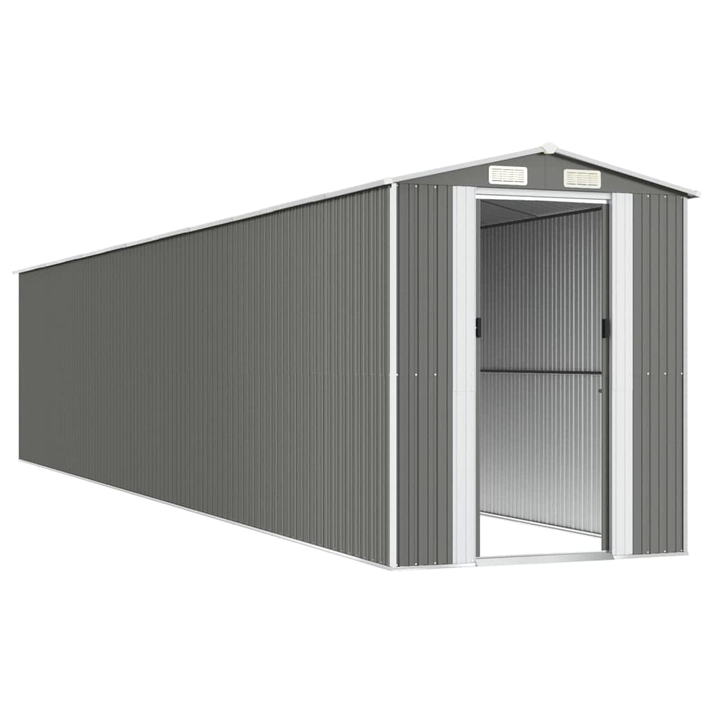 Générique Abri de Jardin Gris Clair 192x1021x223 cm Acier galvanisé,Maison & Jardin,Pelouses & Jardins,Vie en extérieur,Structures extérieures,Cabanes & abris de Jardin,3147448