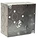 Raco 8232 Square Outlet Box, Steel, 4