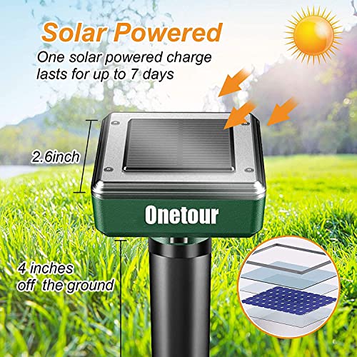 Pack Of 4 Solar Mole Repellent Sonic Gopher Repellent Vole Chaser Mole Deterrent Sonic Spikes Rodent Repellent Ultrasonic Pest Control Outdoor Keep Moles Out Of Yard Lawn #TOP1