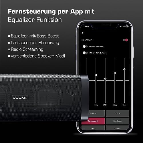 DOCKIN 15231 D Fine Głośnik Bluetooth Czarny