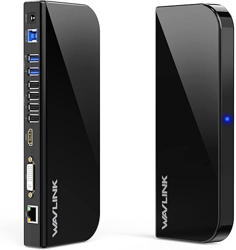 WAVLINK USB 30 y USB C estación de acoplamiento universal para laptop con HDMI y HDMIDVIVGA con Gigabit Ethernet 6 puertos USB audio para Windows