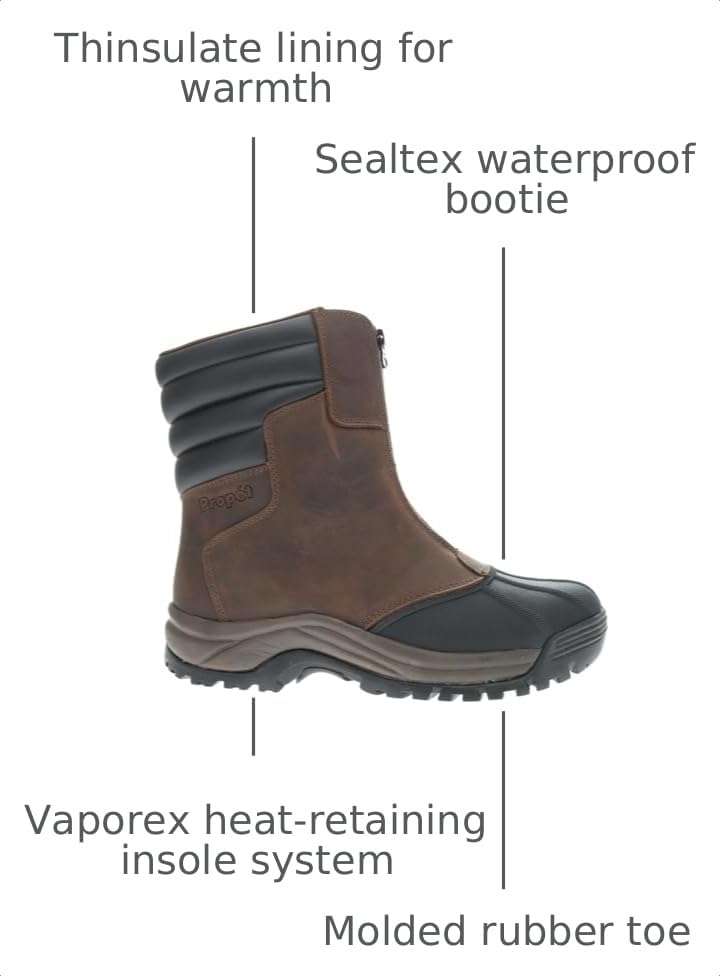 Image of Propet Men's Blizzard Tall Zip Round Toe Ankle Boots