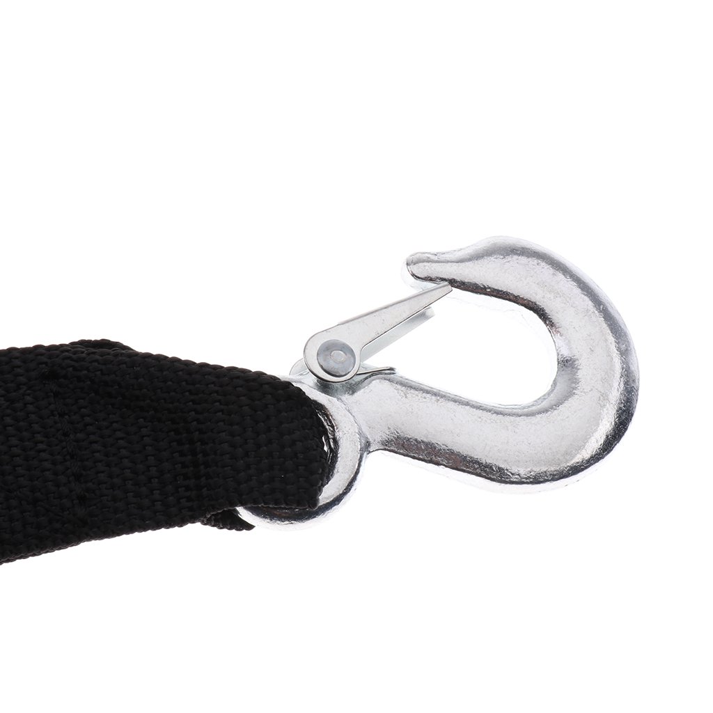 Sharplace - Cinghia in nylon di ricambio per rimorchio, verricello per barca, da 7 m, con gancio resistente
