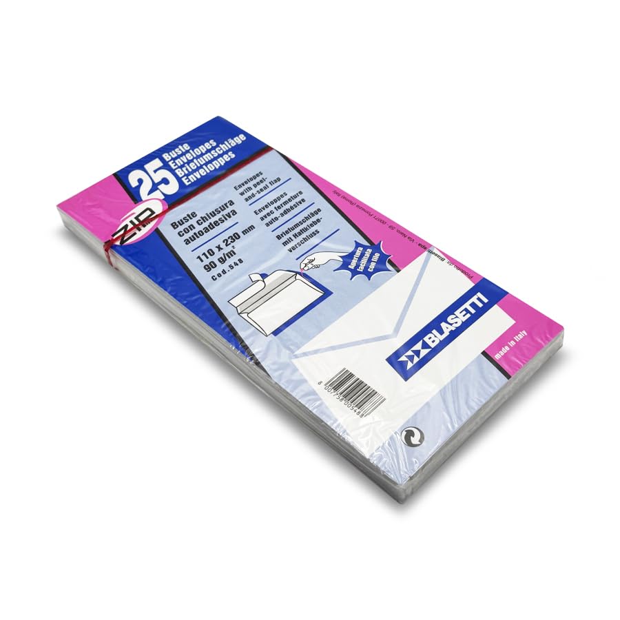 Buste Commerciali Autoadesive Con Finestra 11x23 - 80gr - Blasetti - Pacco Da 40 - Foto 2