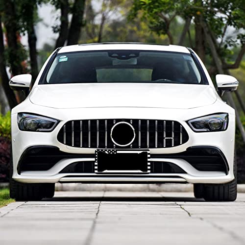 Black American Flag License Plate Frame Quality Metal Aluminum Patriotic Car Cover Tag Holder Frames With 4 Holes And Screws 12 X 6 Inch Decoration For Us Vehicle Standard Perfect For Women Men #TOP1