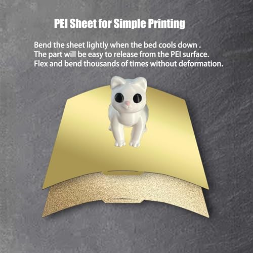 Image of JUUPINE 257x257mm Double Sided Flexible PEI Sheet, Smooth PEI +Textured PEI Surface for Bambu Lab X2D /P2S /P1P /P1S /X1 /X1C /X1E /A1 3D Printer, 3D Printer PEI Spring Steel Build Plate Removable Platform