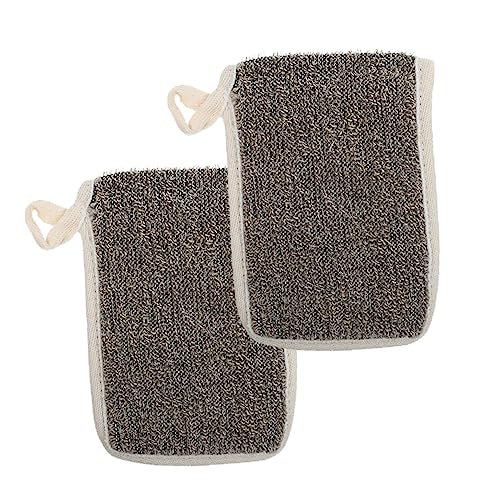 Beatifufu 2pcs Black Linen Soap Bag Bubble Making Net Pouch Foaming Net Bar Soap Loofah Pouch Linen Organizer Bubble Foam Net Drawstring Soap Bag Mesh Flax Soap Bubbles Pocket