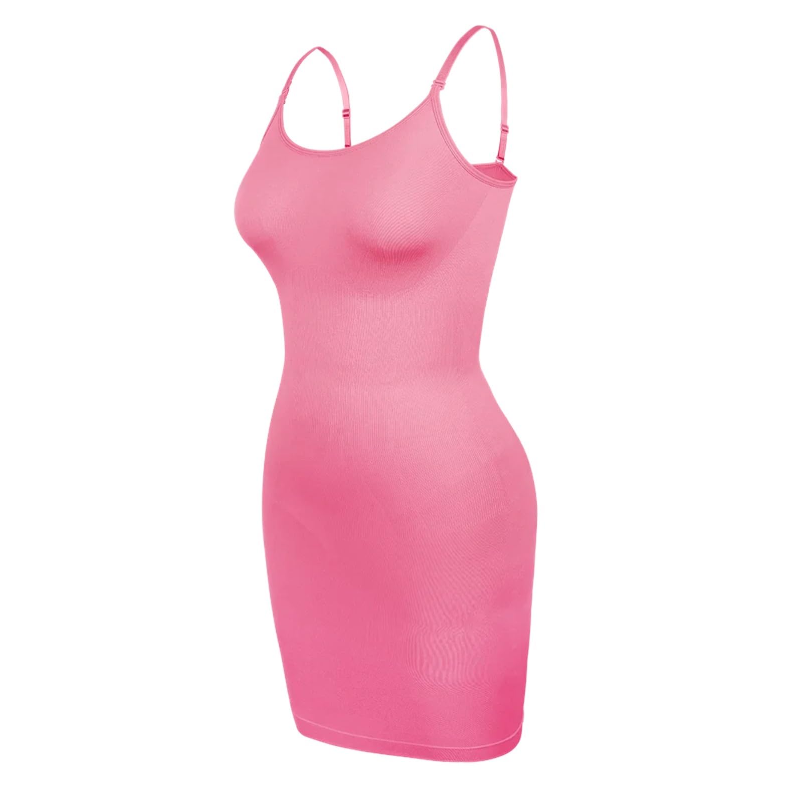 Vestido Moldeador Vestidos moldeadores for Mujer, Moldeador de Abdomen, Moldeador de Cuerpo, Adelgazante, Levantador de glúteos, Camisola, Ropa Interior Femenina(Pink,XXL)