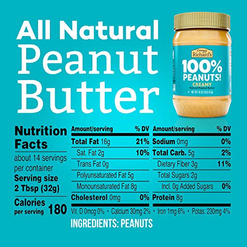 Crazy Richard's 100% All-Natural Creamy Peanut Butter, No Added Sugar Peanut Butter Non-Gmo, Vegan (16 Ounce (Pack Of 6)) #TOP1