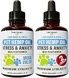 Pet Hemp Oil for Dogs and Cats (2-Pack-4 Fl.Oz in Total) - Effective Help for Worries and Aggression...
