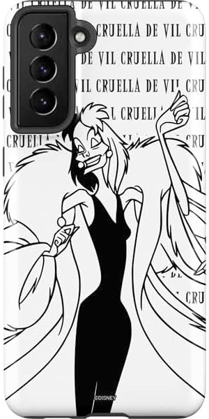 Skinit Pro Phone Case Compatible with Galaxy S21 Plus 5G - Officially Licensed Disney Cruella (2021) Animated Pattern Design