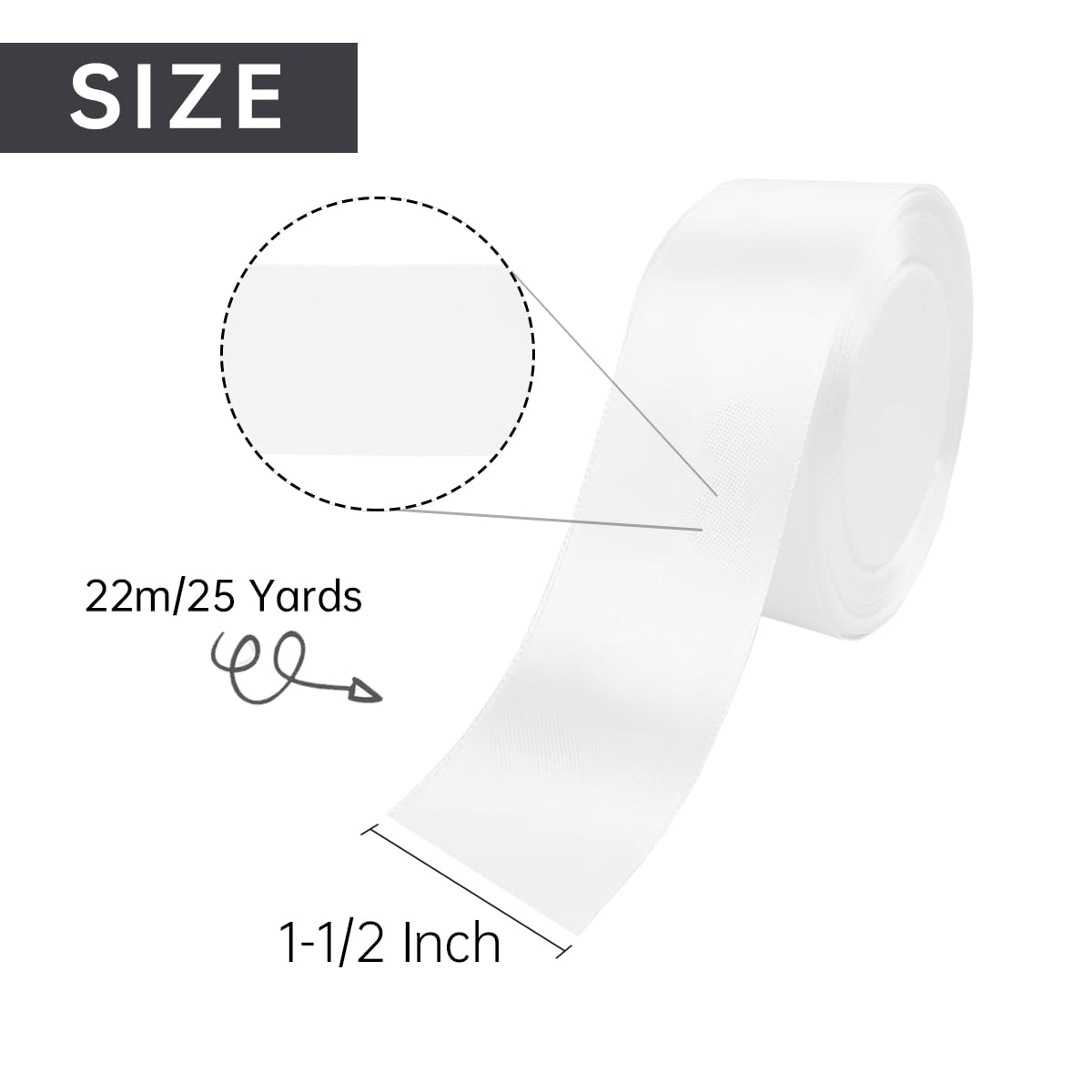 Sewhick White Stain Ribbon 40mm - Image 2