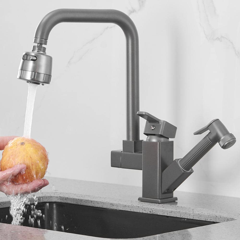Robinet de cuisine extractible pour nettoyer facilement votre grand évier