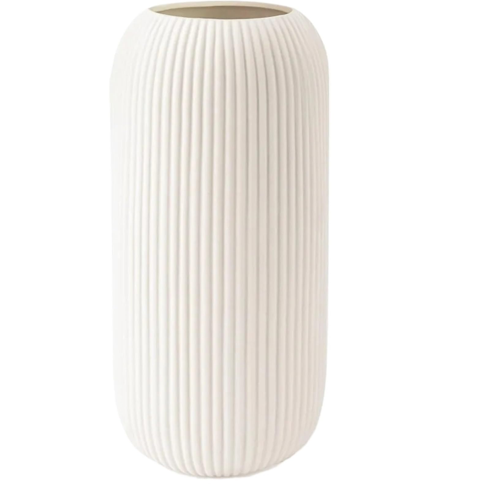 Vase en céramique moderne blanc pour décoration de maison épurée