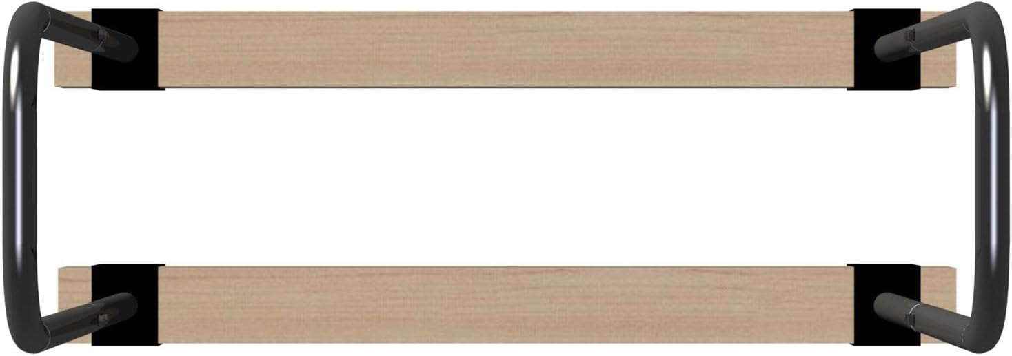 Top-down view of the assembled Landmann 82800 Log Rack with 4x4 lumber, ready for logs.