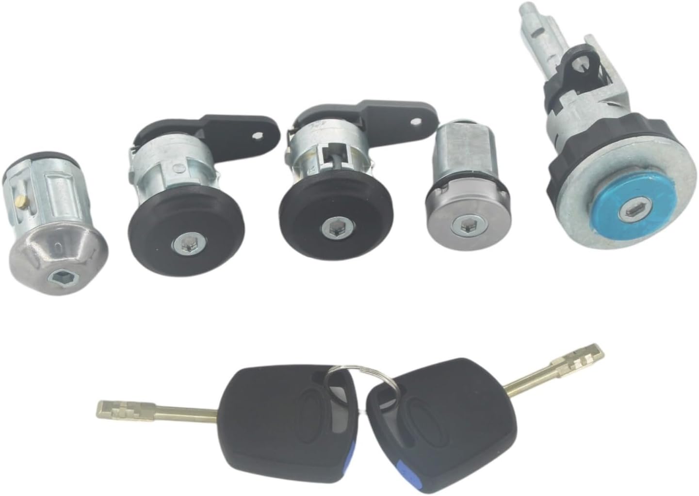 96FGA22050CG Fit for Fiesta Hatch 99-02 Ignition Switch Door Lock Trunk Back Lock Cylinder with 2 Keys AL180(Trunk Lock)