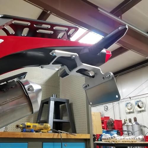 Cadre de plaque d'immatriculation arrière moto compact pour éviter la casse