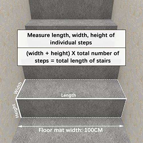 Alfombra protectora para escaleras de alta resistencia con base autoadhesiva lavable 8