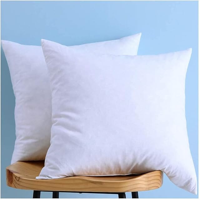 SM Decor Cushion Inserts (Pack of 2), 50 x 50 cm (20 x 20 inch) Cushion Inner Pads, Decorative Square Pillows, Cushion Stuffer for Sofa and Couch (White)