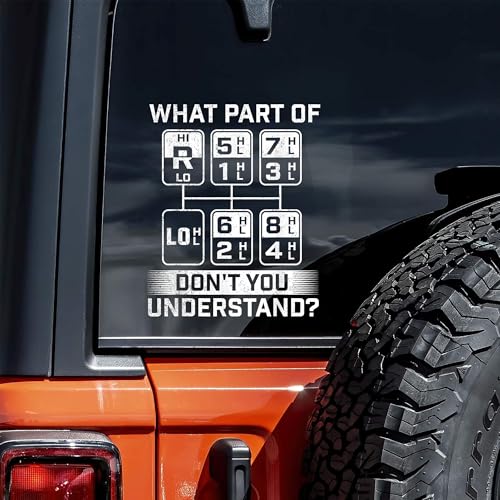 What Part Don't You Understand Trucker Car Vinyl Stickers, Bumper