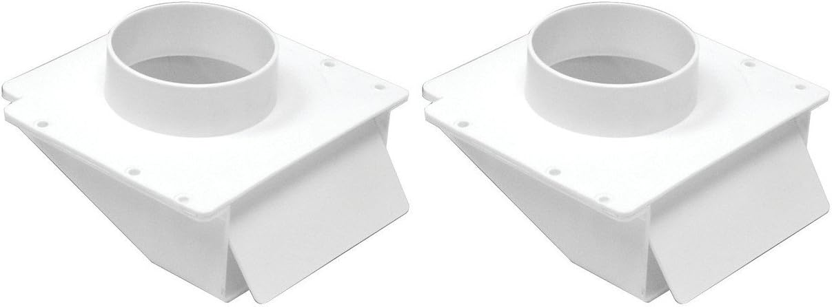 2-PACK - Lambro 143W White Plastic Under Eave Vent, 4-Inch