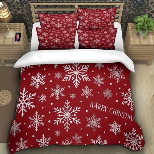 Housse de couette flocons de neige microfibre hypoallergénique douce - 5