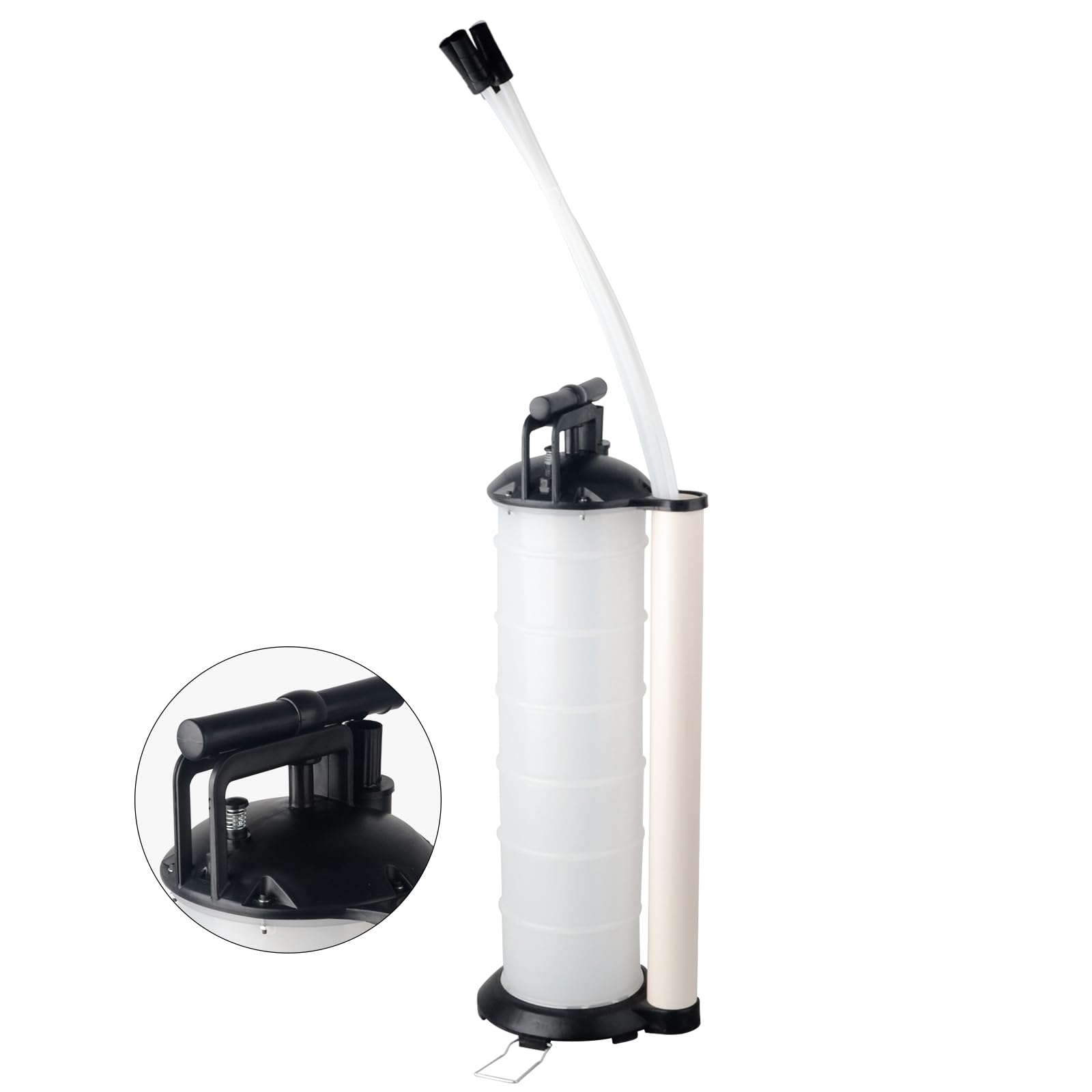 DAYUAN Extractor manual de aceite y líquido de vacío de 7 litros, bomba de mano con 4 tubos