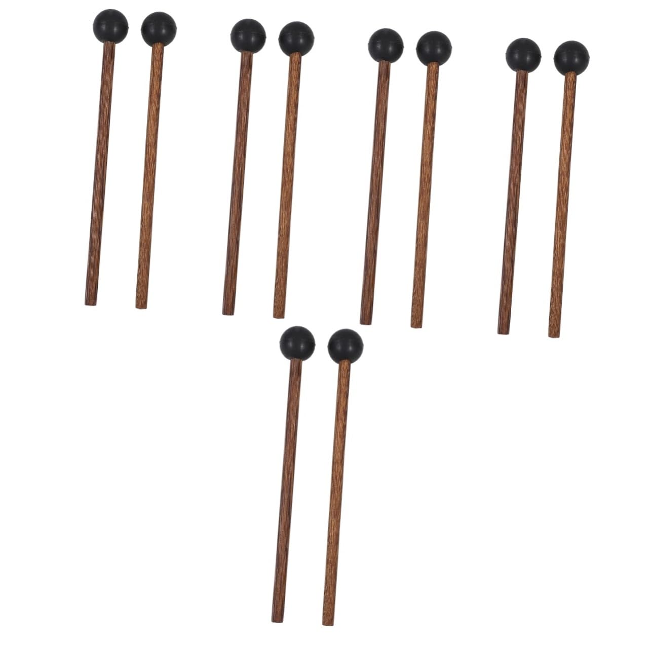 ibasenice 5pares Baquetas De Percusión Para Lengua Mallet De Miniatura Accesorio Musical Ergonomico Para Principiantes De Soporte Para Almacenamiento