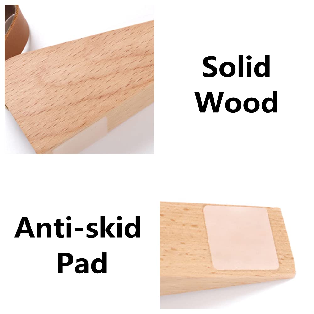 SuKeYuan 1 Pcs Door Stopper Non-Slip Wooden Door Wedge Wedges Fingers Protector for Bedroom Kitchen, Office Doors - Image 4